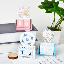 Creative calendar wooden desk calendar customized logo calendars desktop ornaments